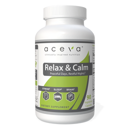 Aceva Relax & Calm bottle, 90 vegetarian capsules